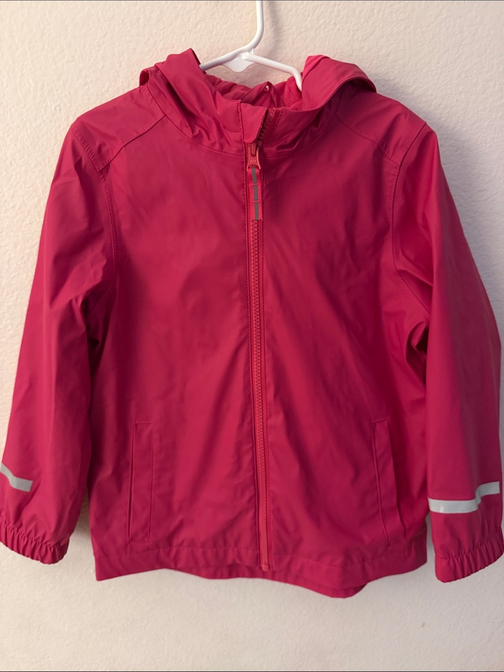 Cat & Jack Bright Pink Hooded Rain Jacket